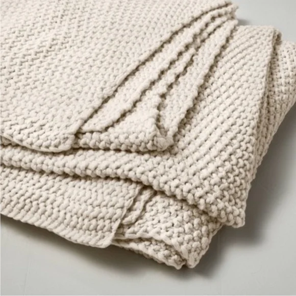 Casaluna Chunky Sweater Knit Throw Bed Blanket (Full/ Queen) - Natural - Picture 2 of 6